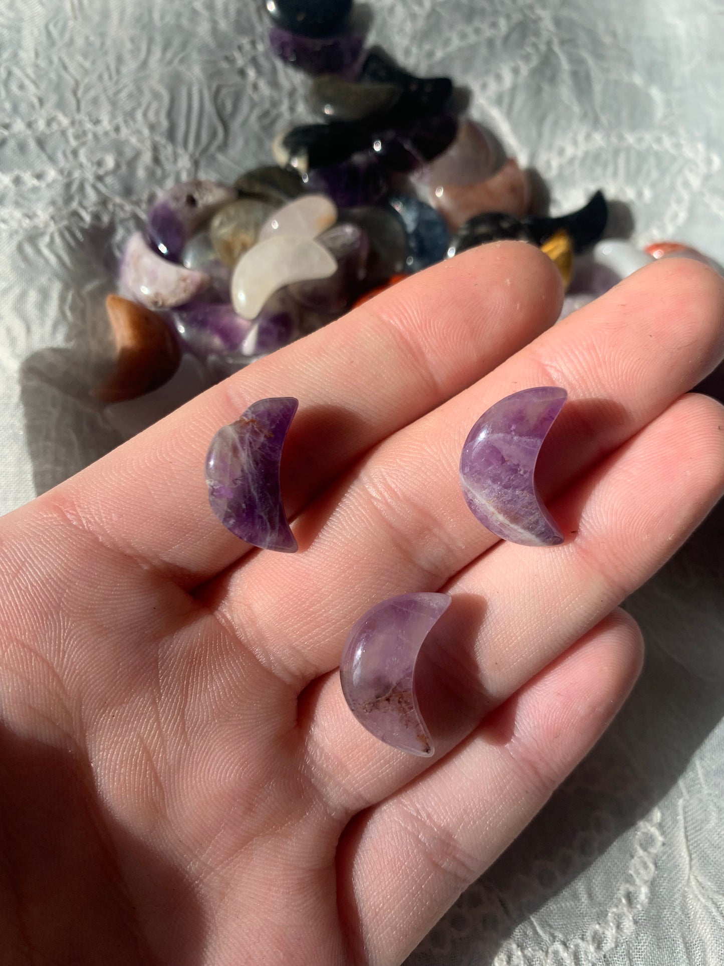 intuitively chosen mini moon carving