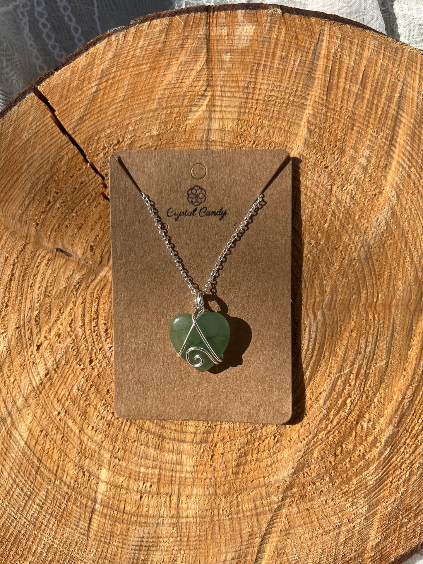 Mini aventurine Heart Pendants