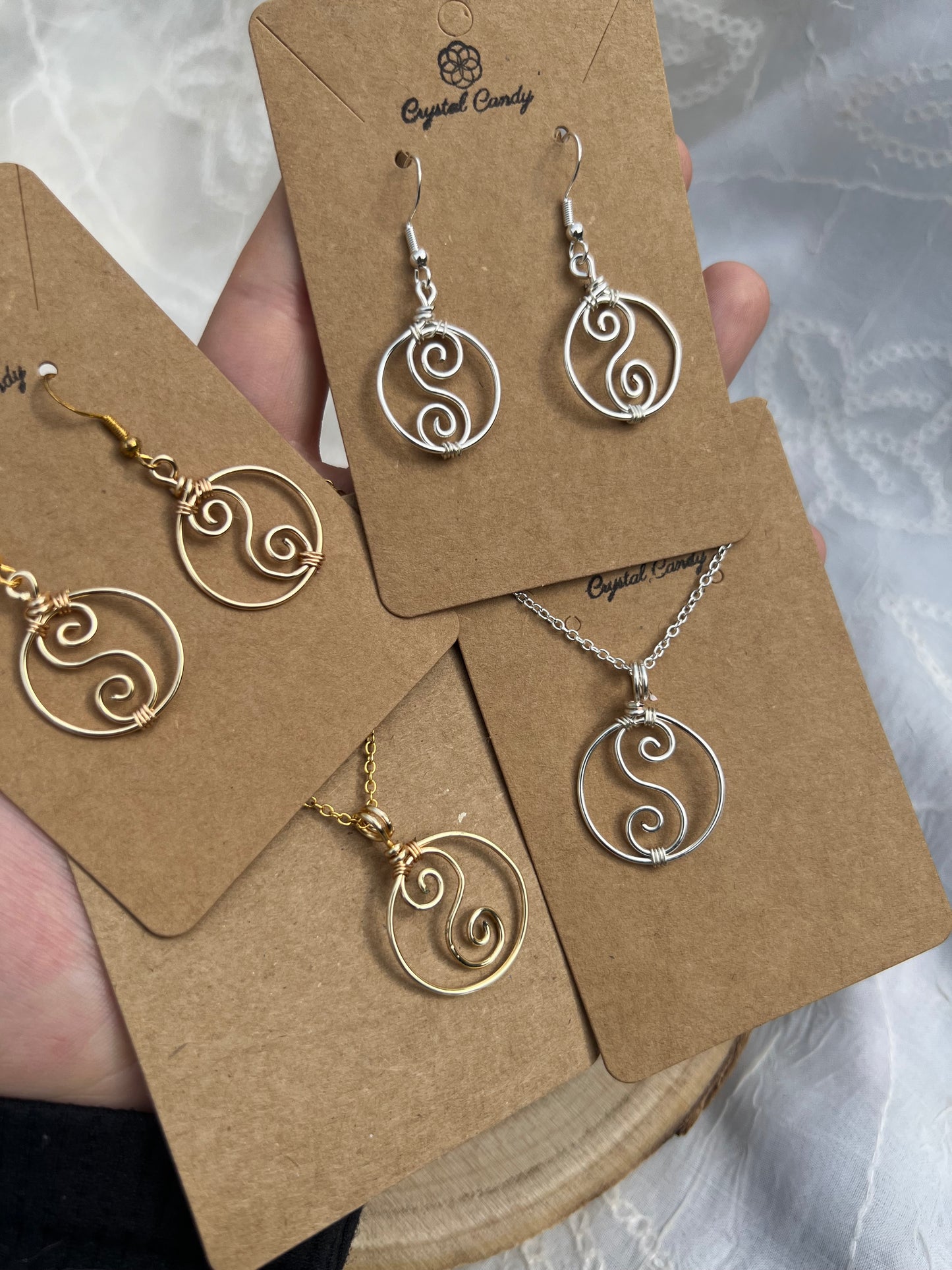 intuitively chosen Crystal Jewellery Mystery box -gold and silver