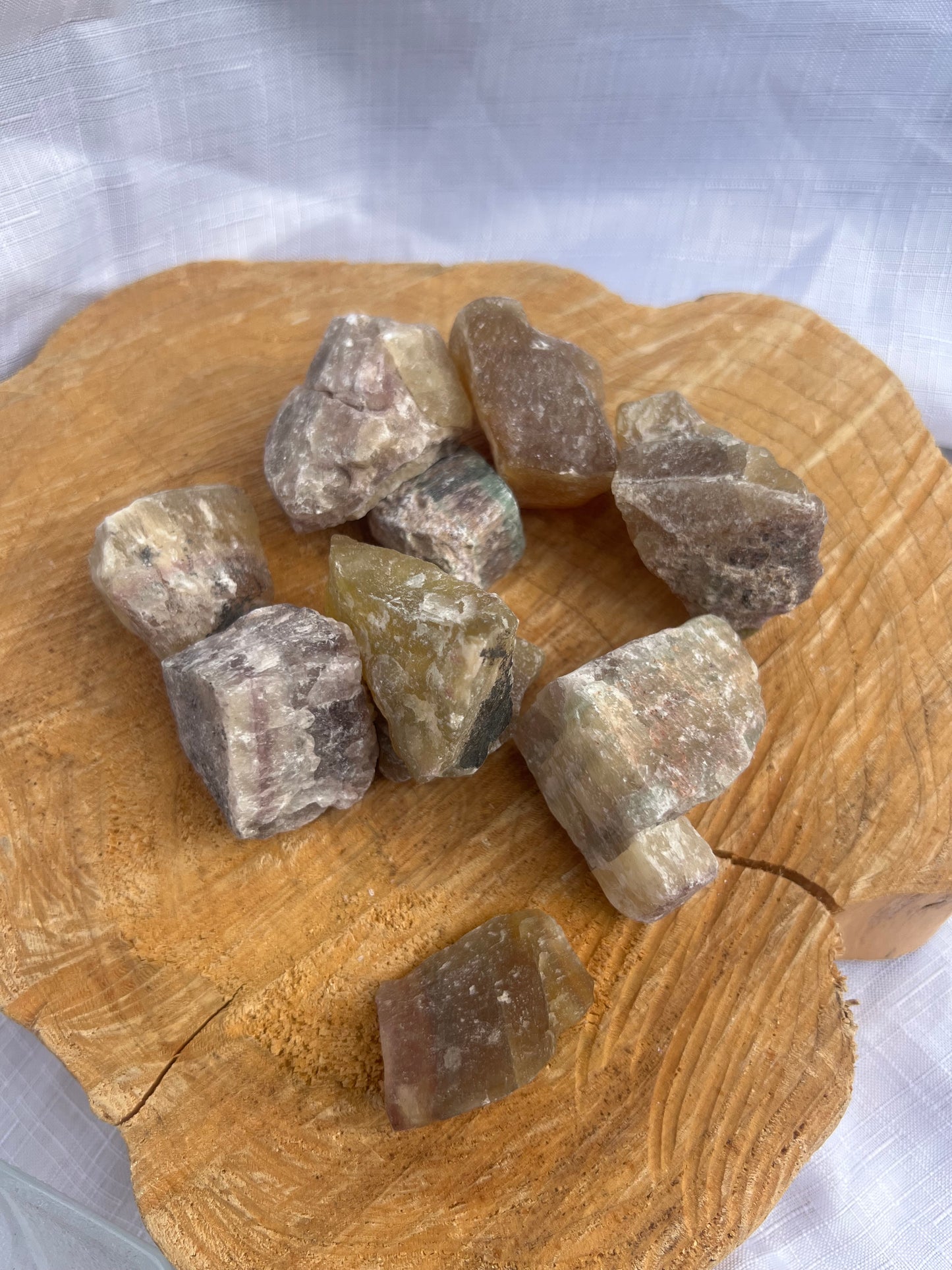 small raw flourite chunks