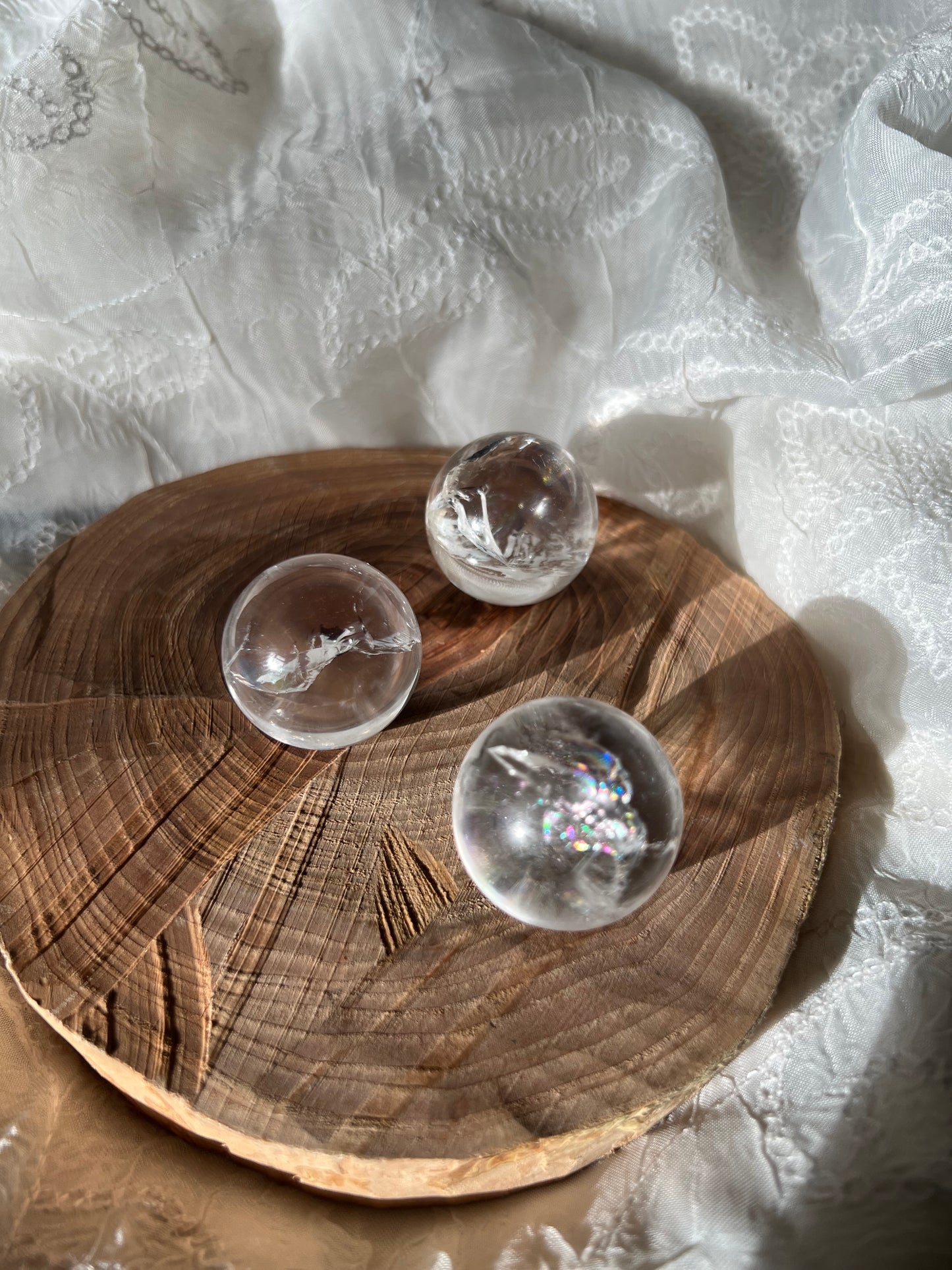 A grade clear quartz mini spheres