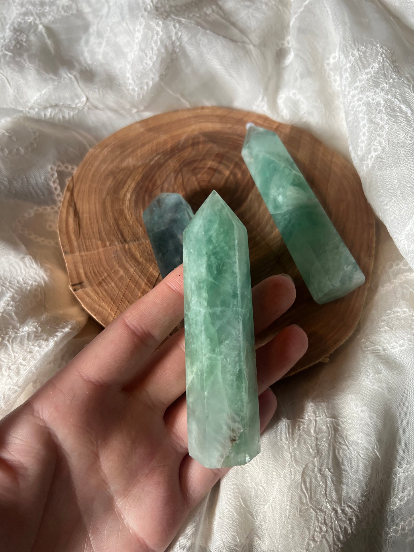 green fluorite towers