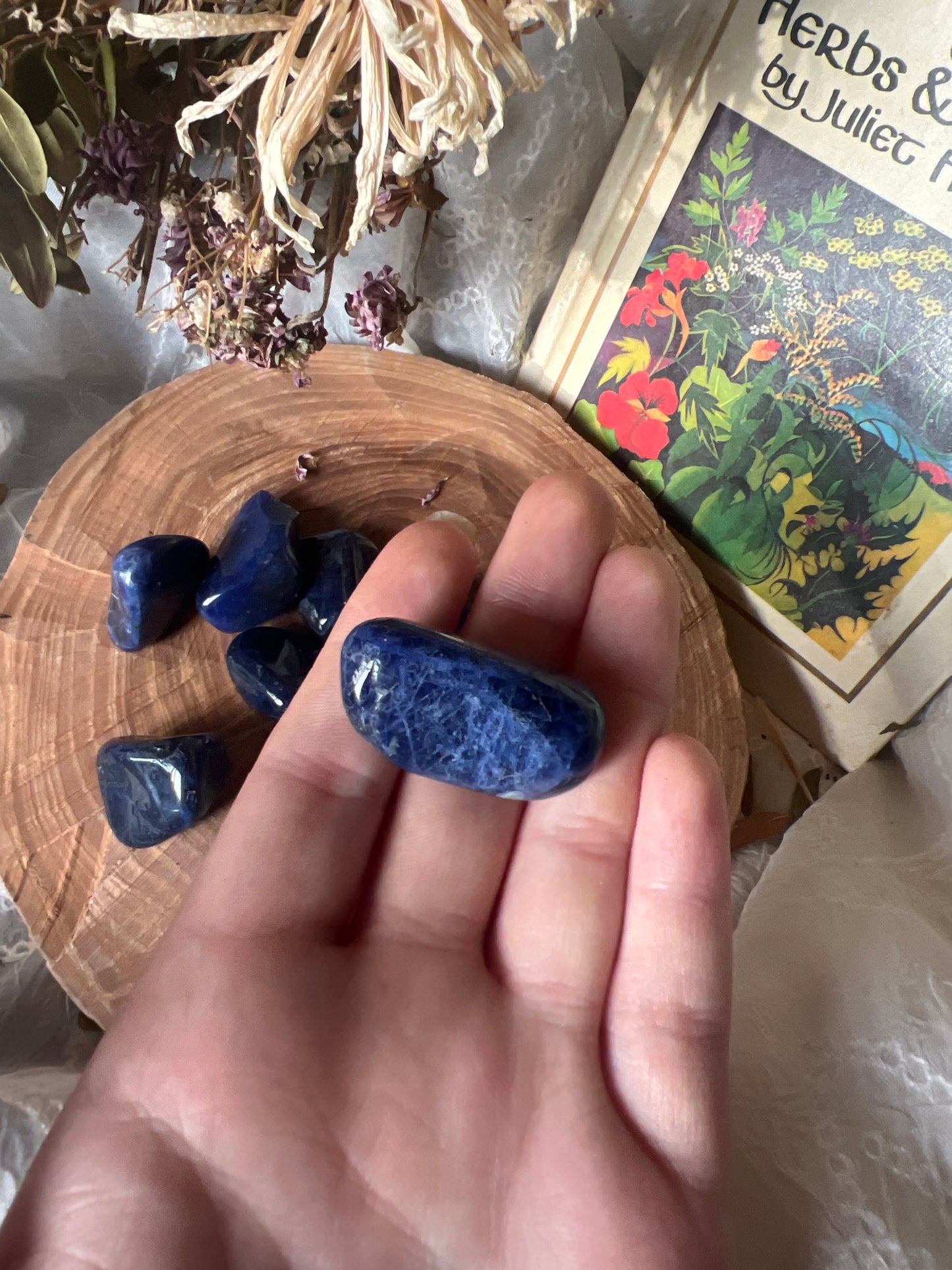 Sodalite tumble stone