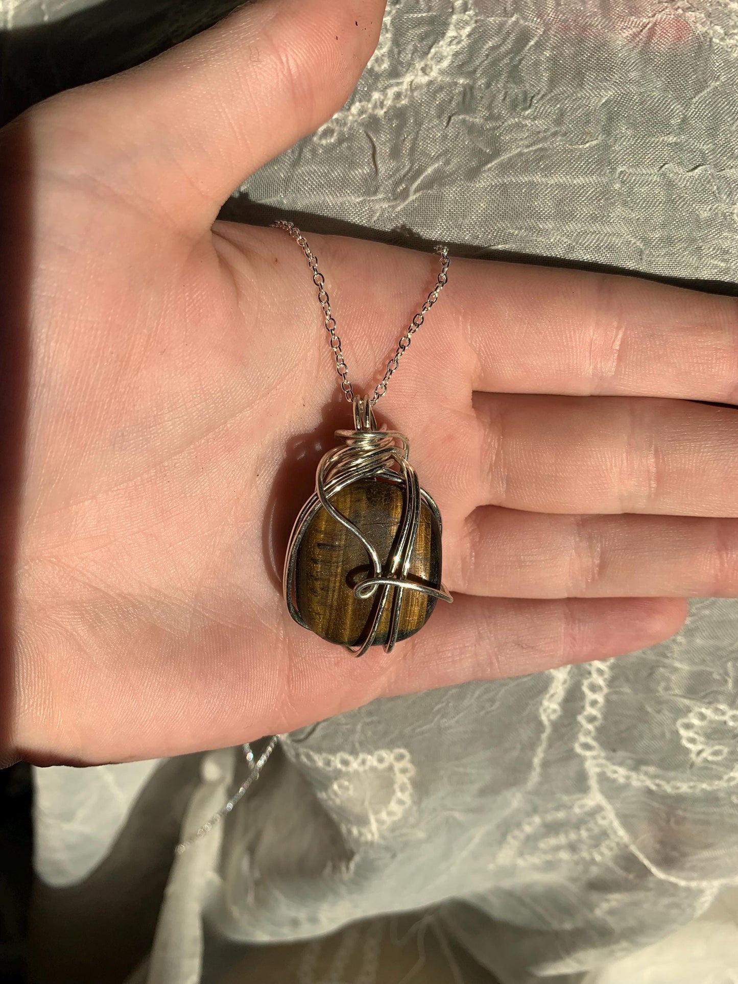 One Of A Kind Silver Crystal Pendants