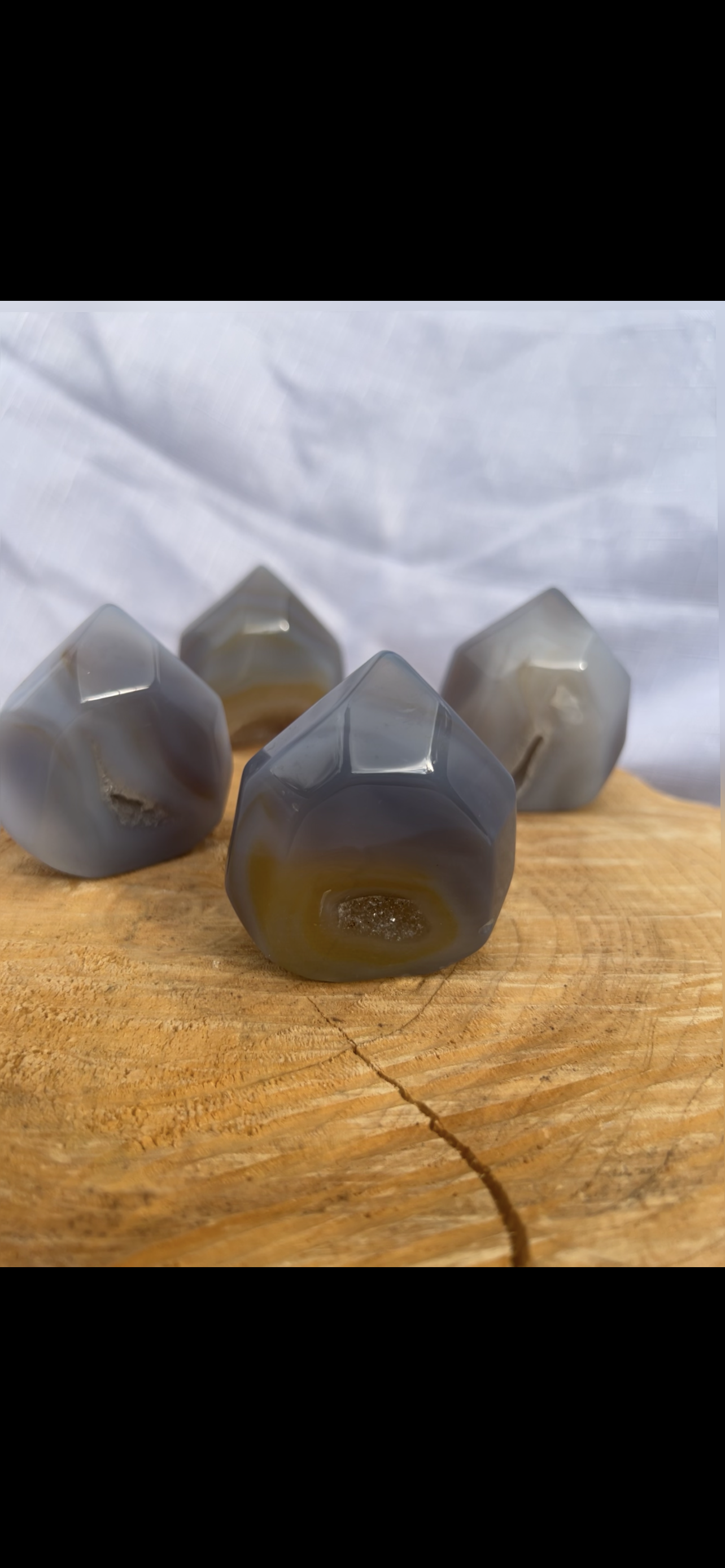 small grey agate flat towers