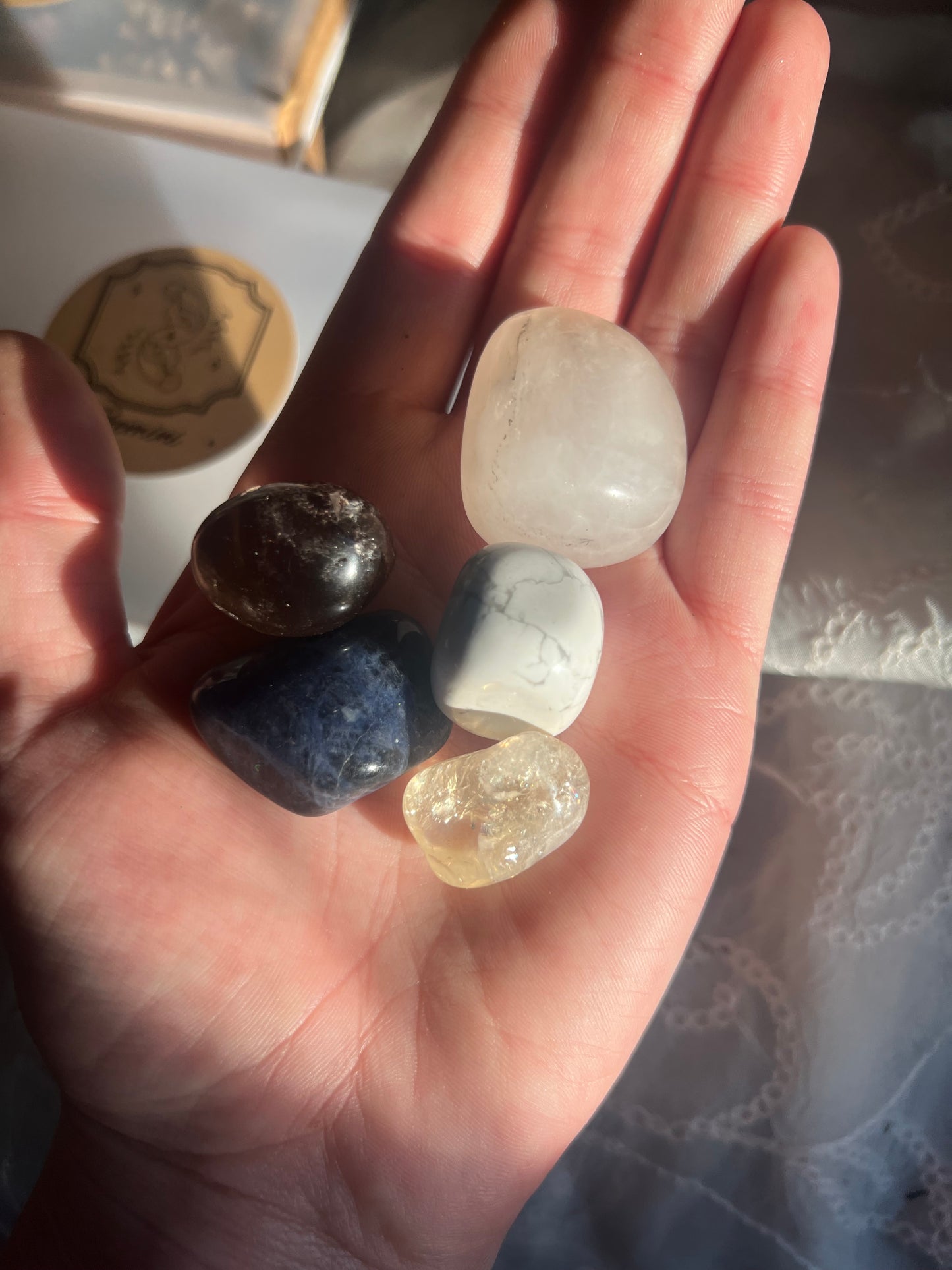 Zodiac Tumble Stone Crystal Gift Set