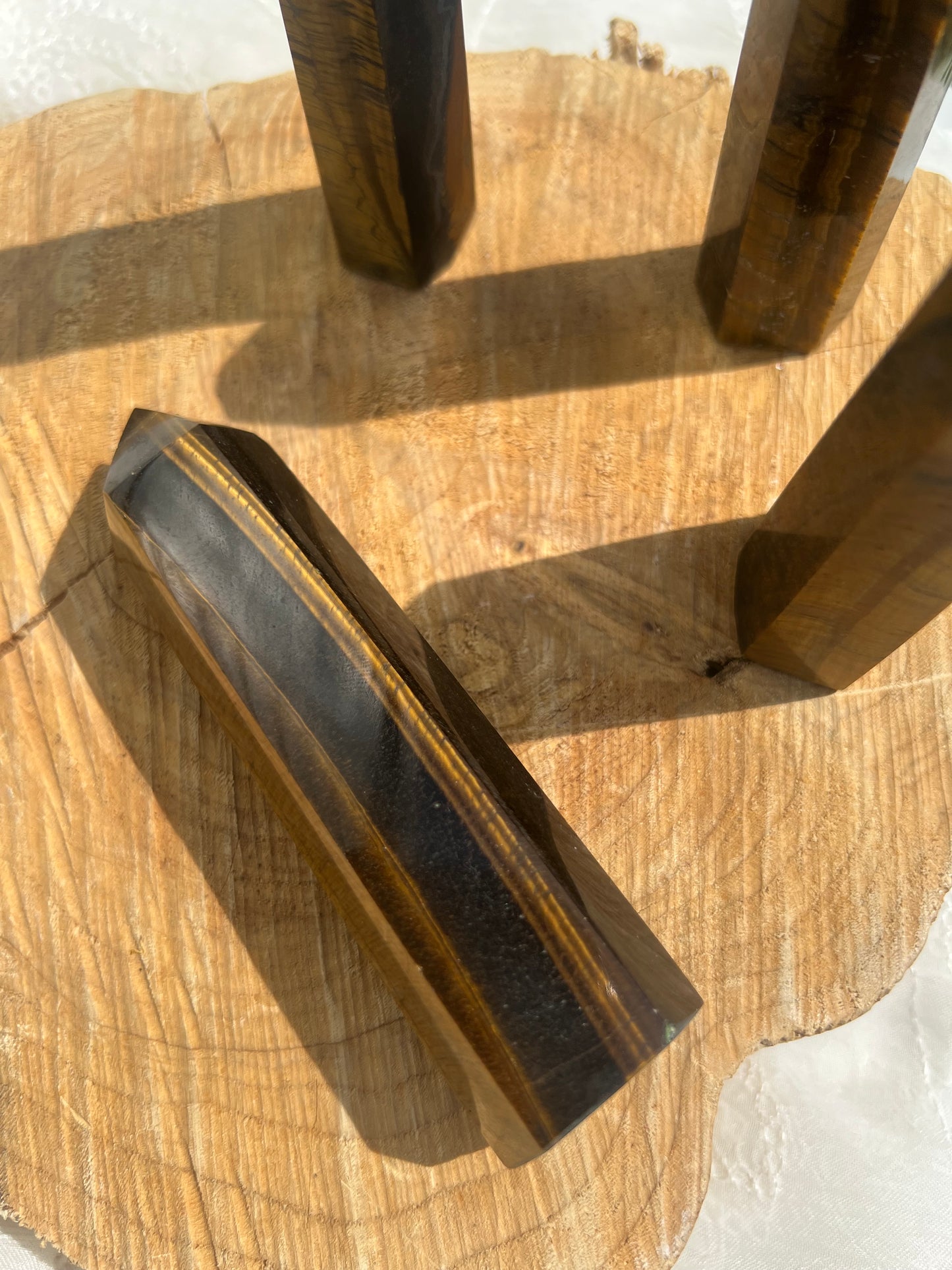 medium sized golden tigers eye towers