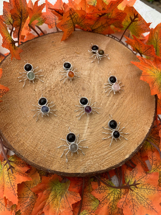 Silver Wire Wrapped Spider pendants