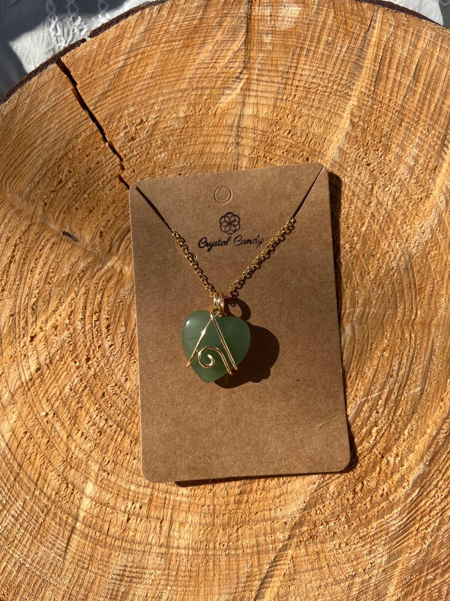Mini aventurine Heart Pendants