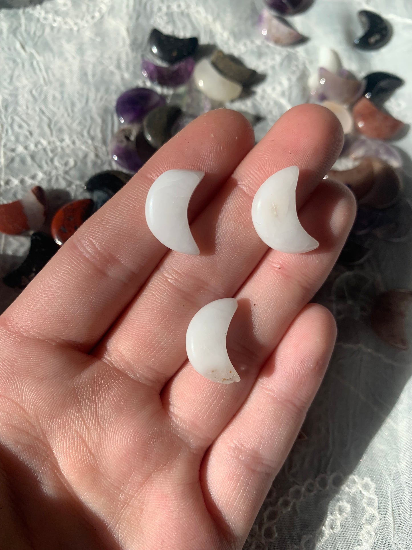 intuitively chosen mini moon carving