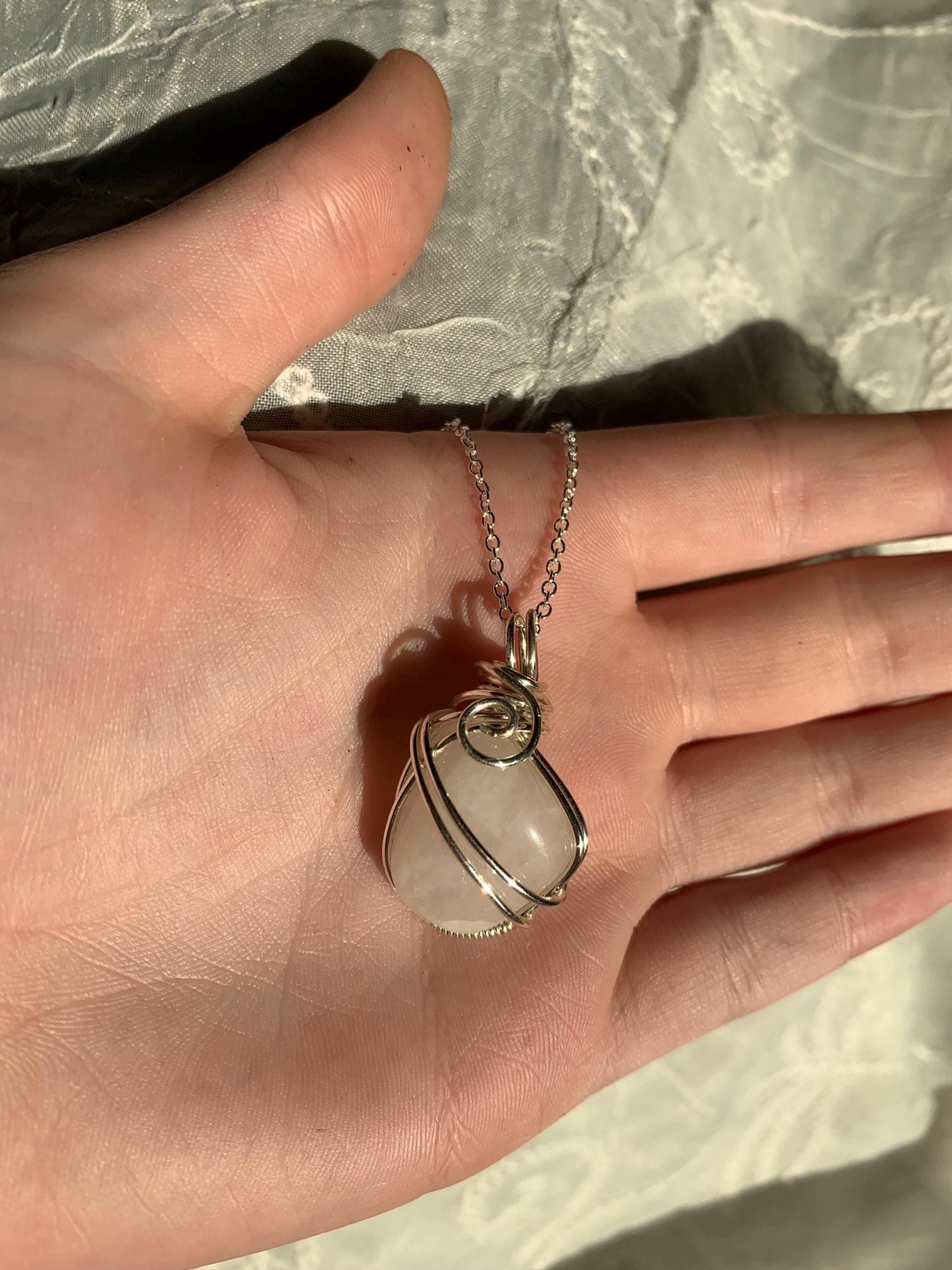 One Of A Kind Silver Crystal Pendants