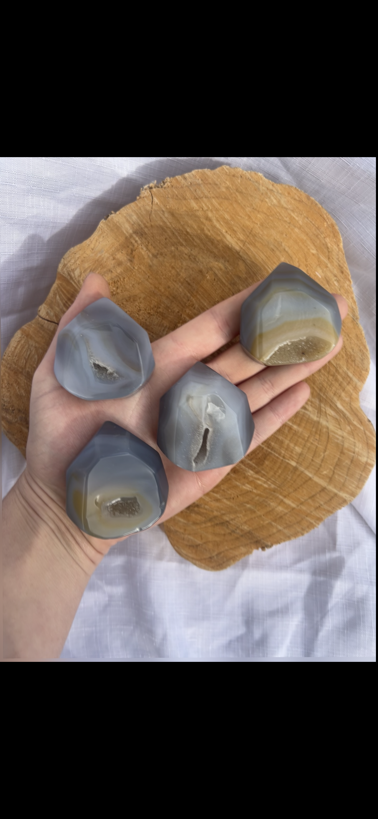 small grey agate flat towers