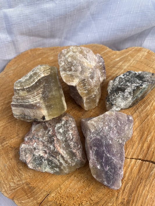 large raw flourite chunks