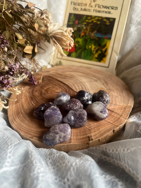 Lepidolite tumble stone