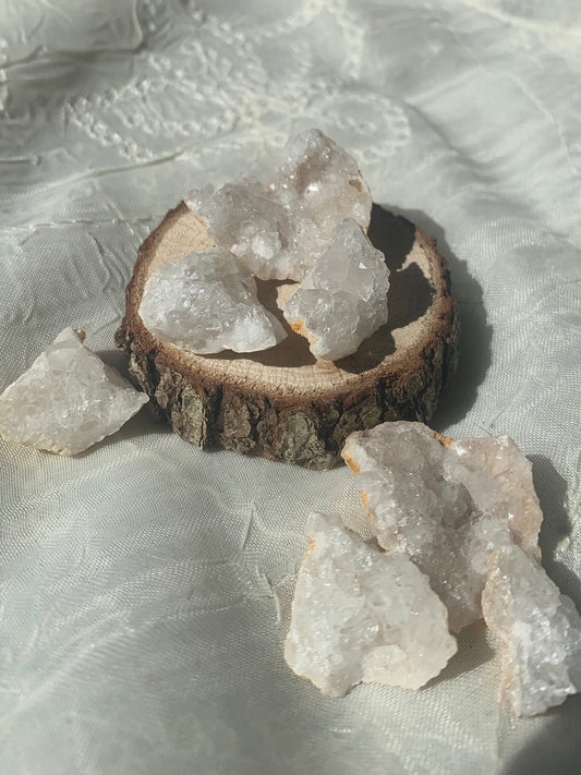 Mini Druzy Clear Quartz Geode chunks