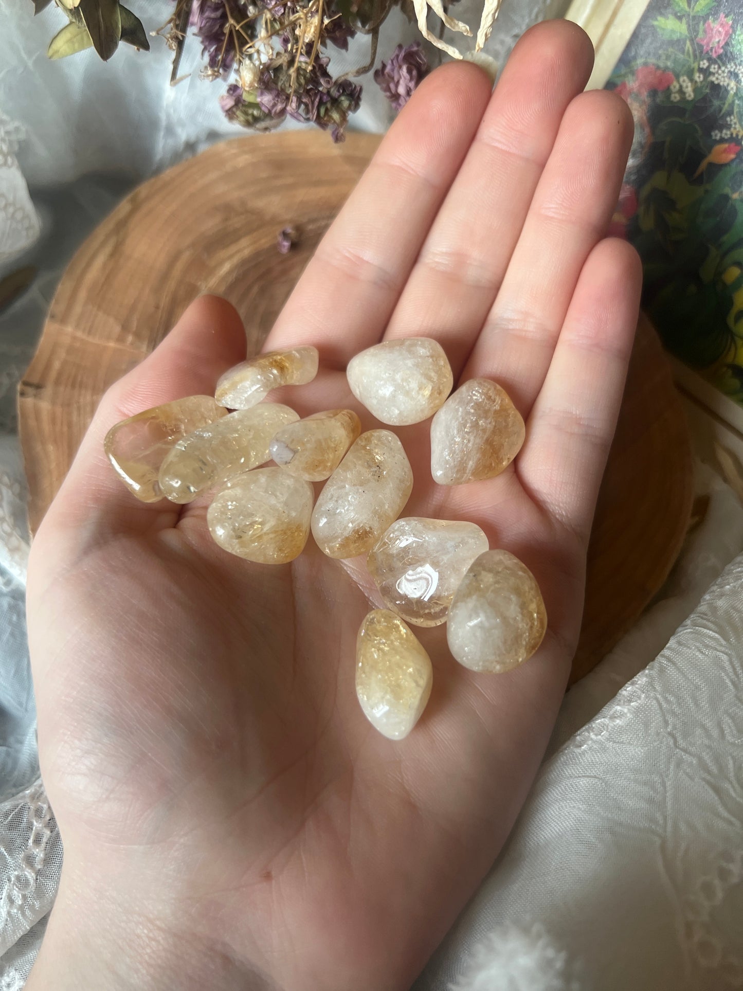 Citrine tumble stone