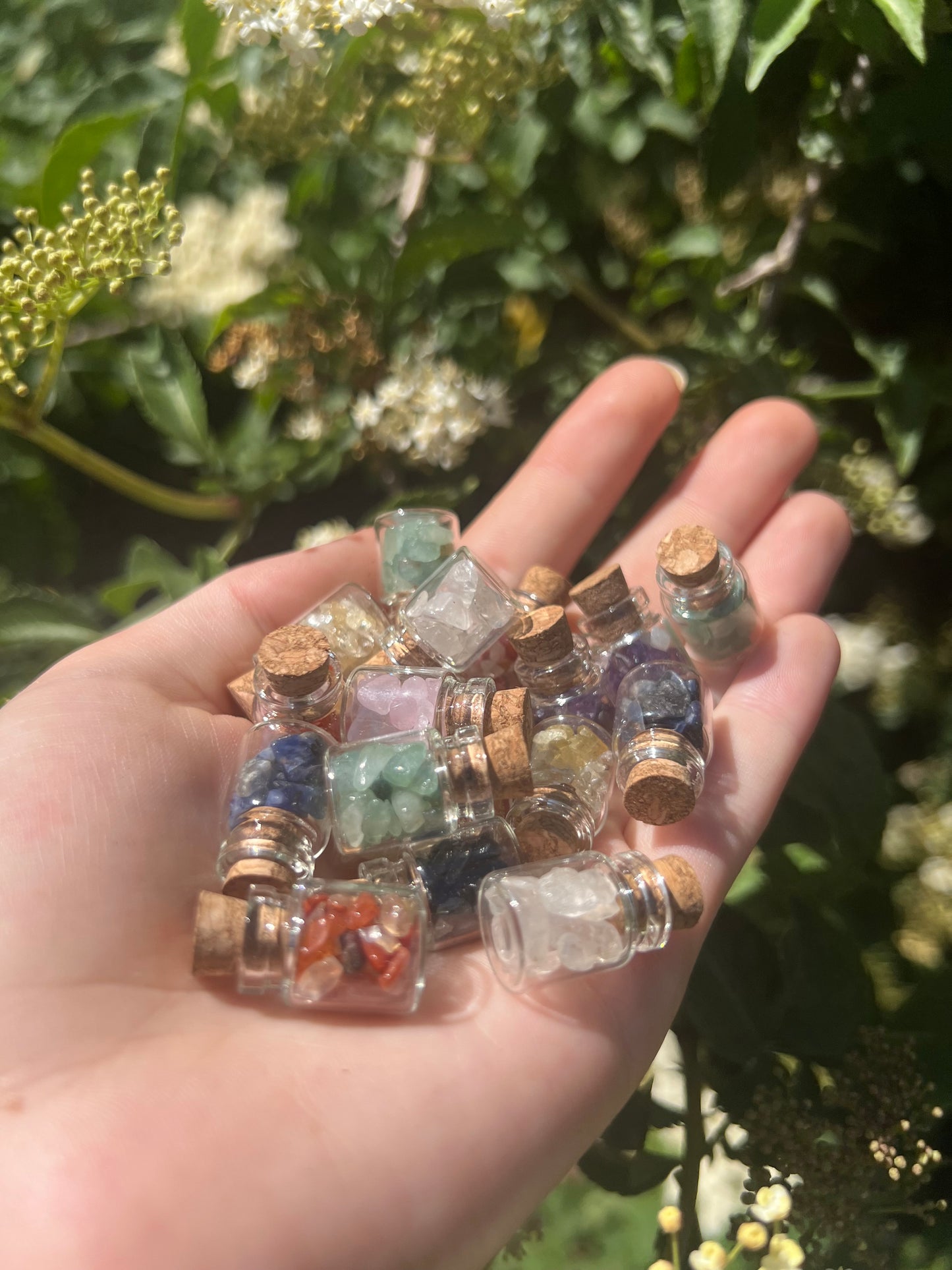 mini crystal chip wish bottle