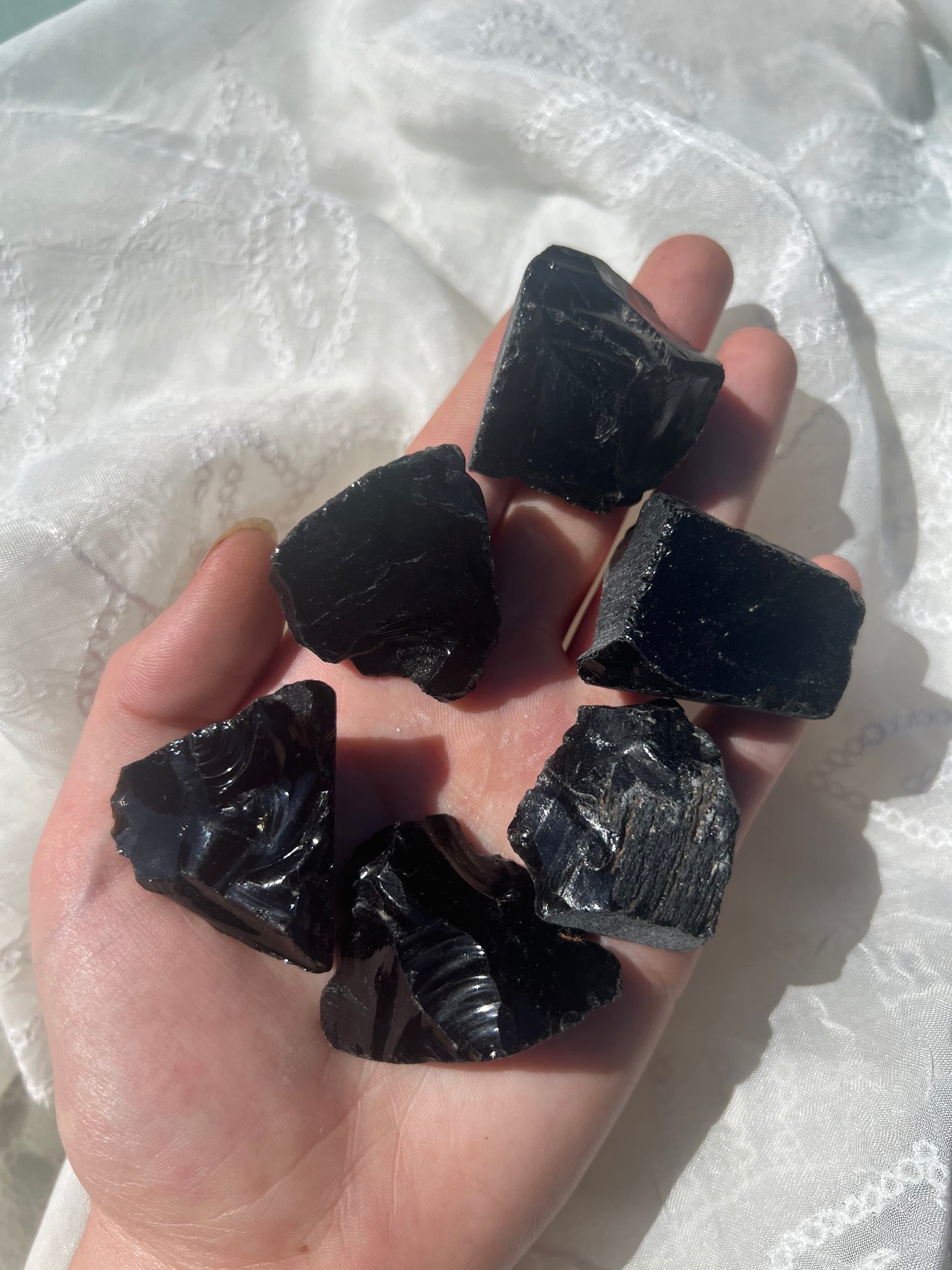small raw/rough obsidian chunk