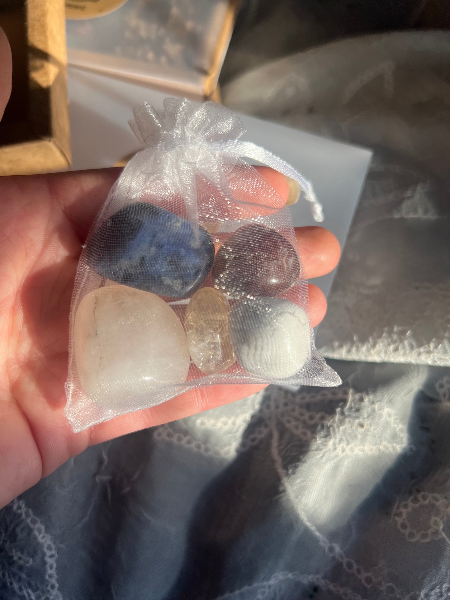 Zodiac Tumble Stone Crystal Gift Set