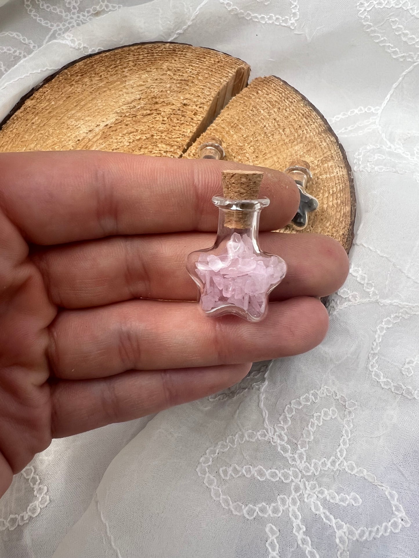 mini star crystal chip wish bottle