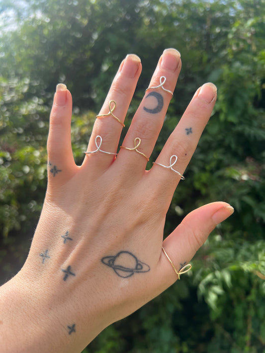 wish bone adjustable rings