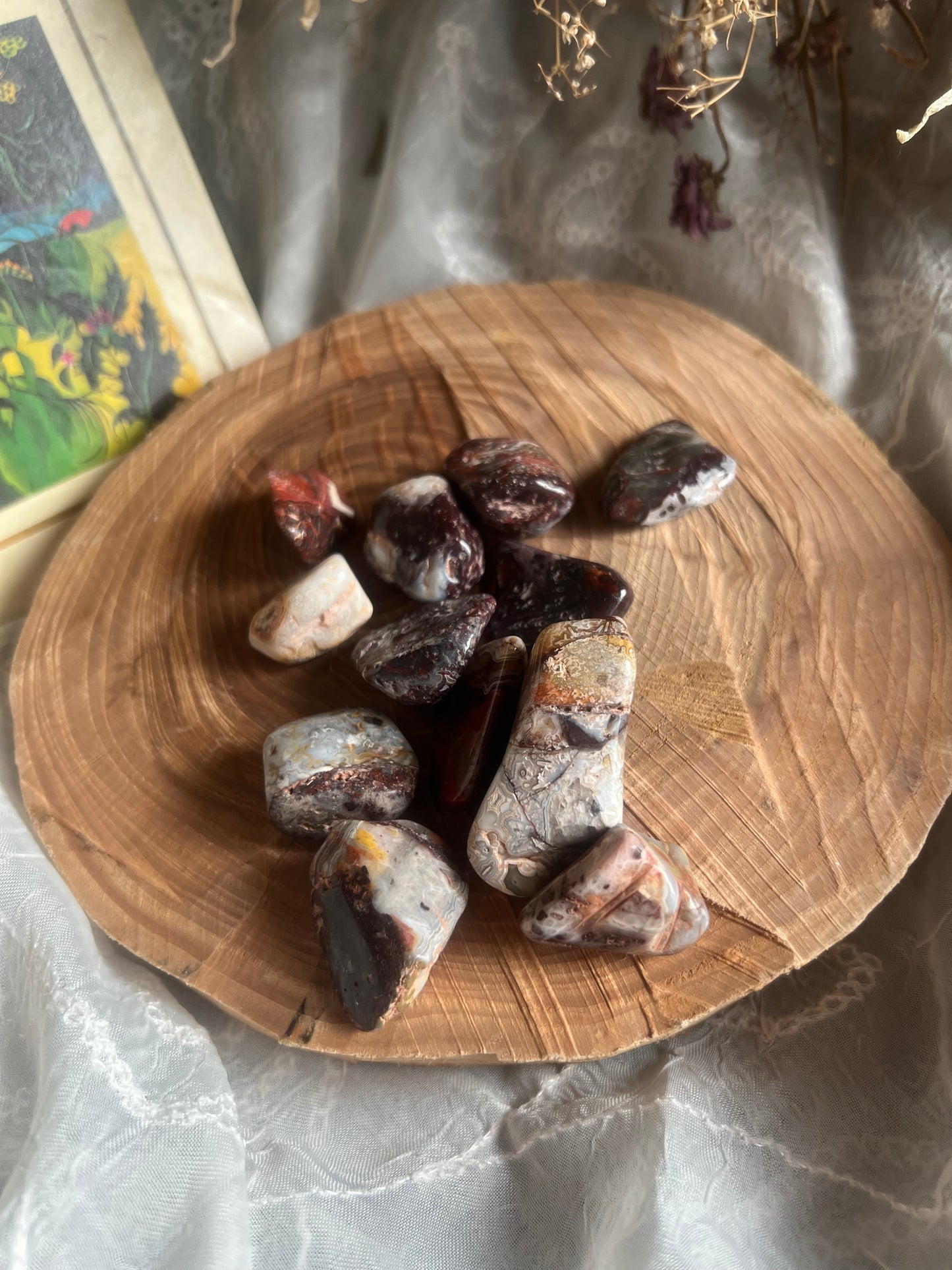 Red Crazy Lace Agate tumble stone