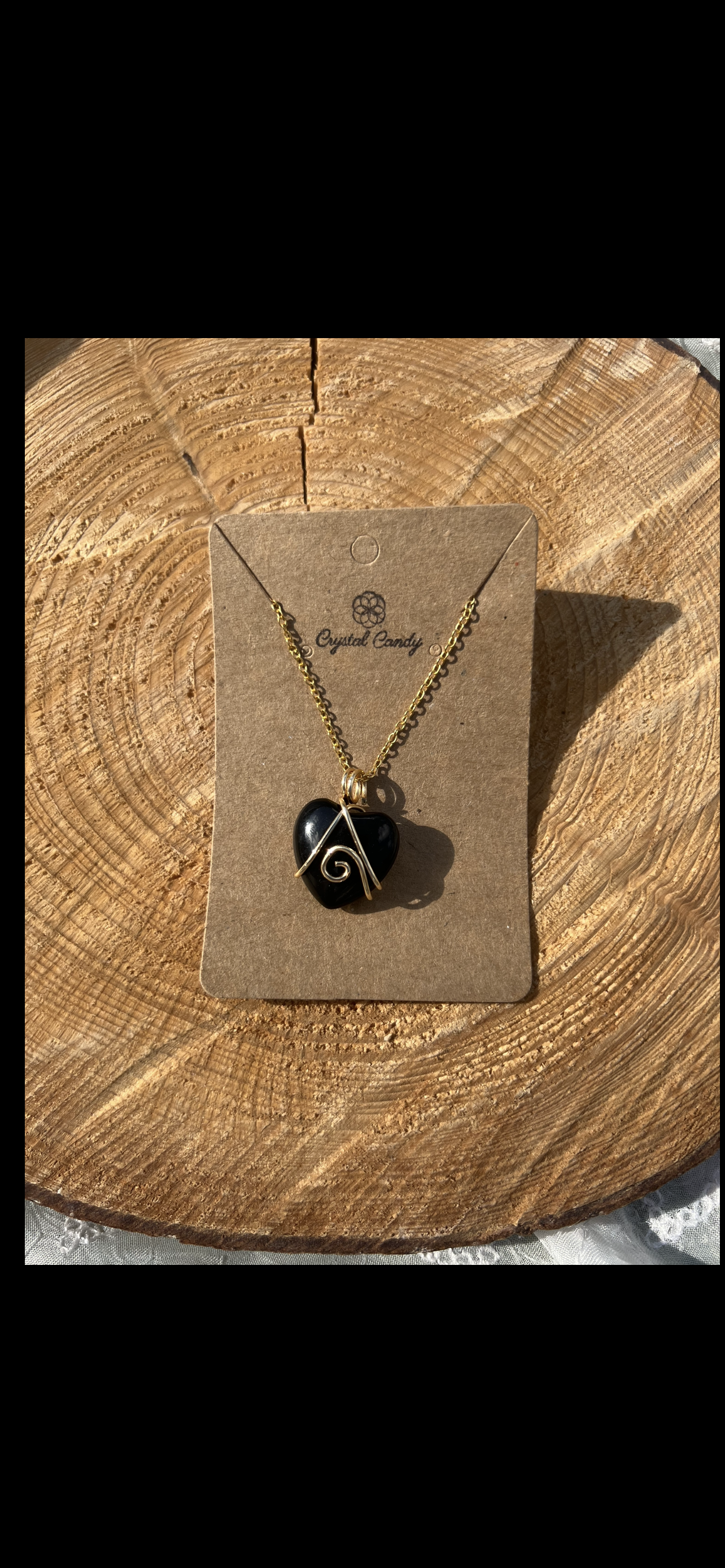 Mini Obsidian Heart Pendants