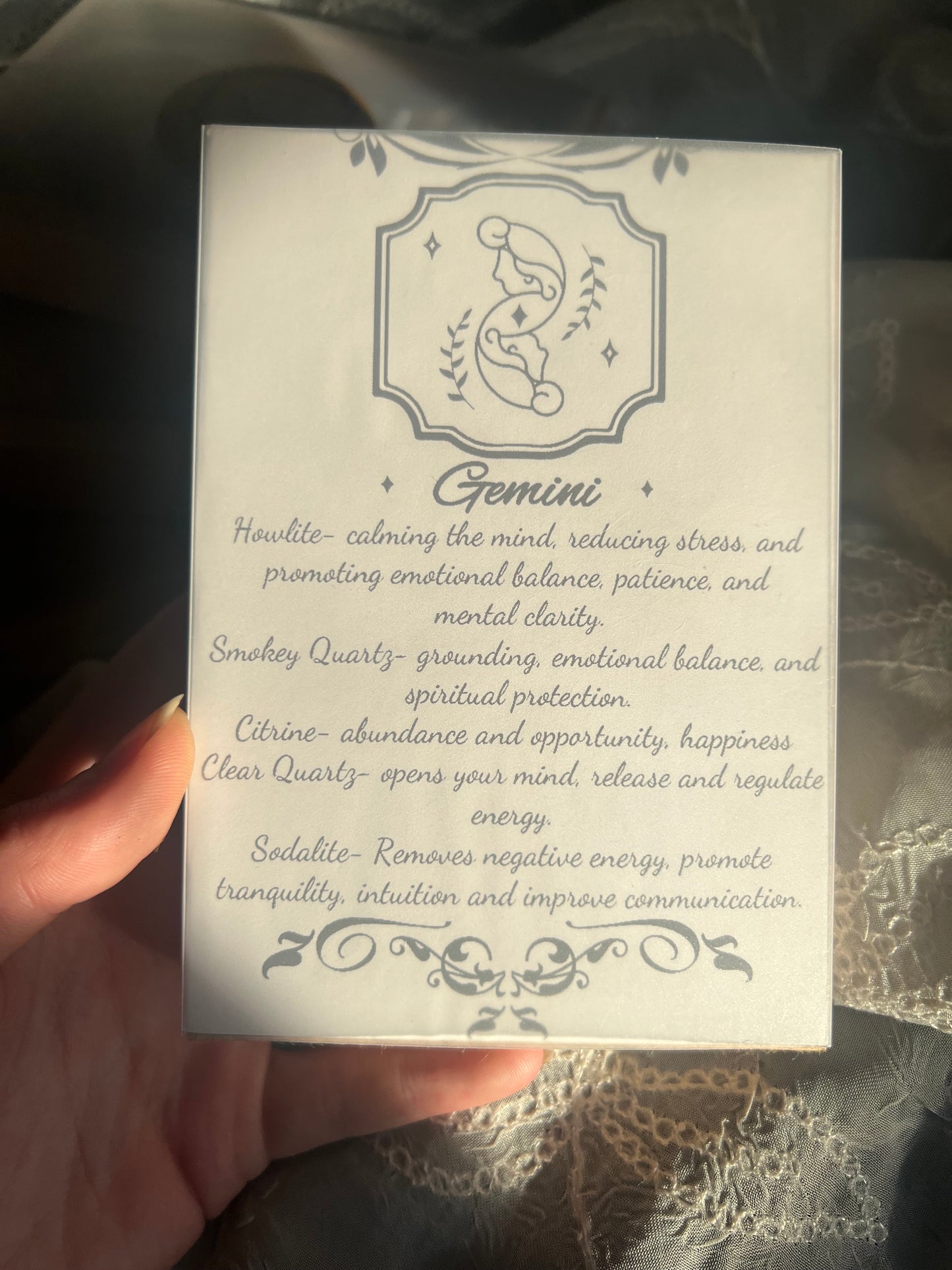 Zodiac Tumble Stone Crystal Gift Set