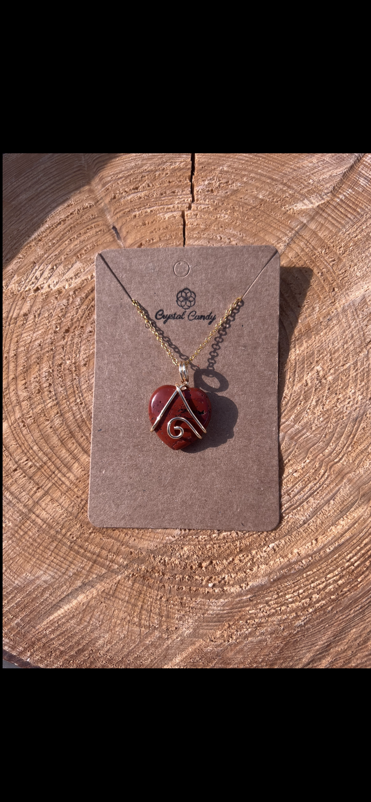 red jasper love heart pendants