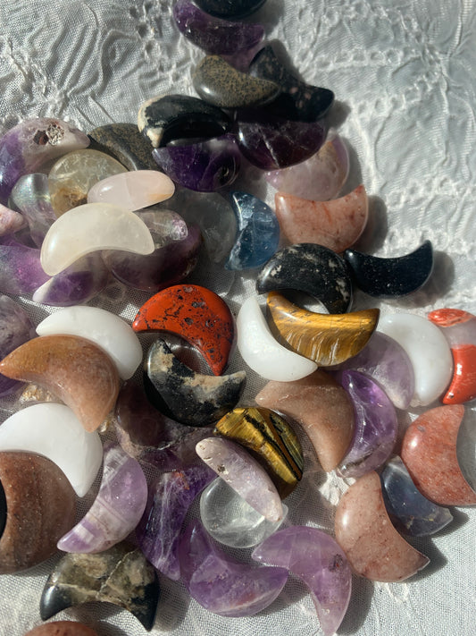 intuitively chosen mini moon carving