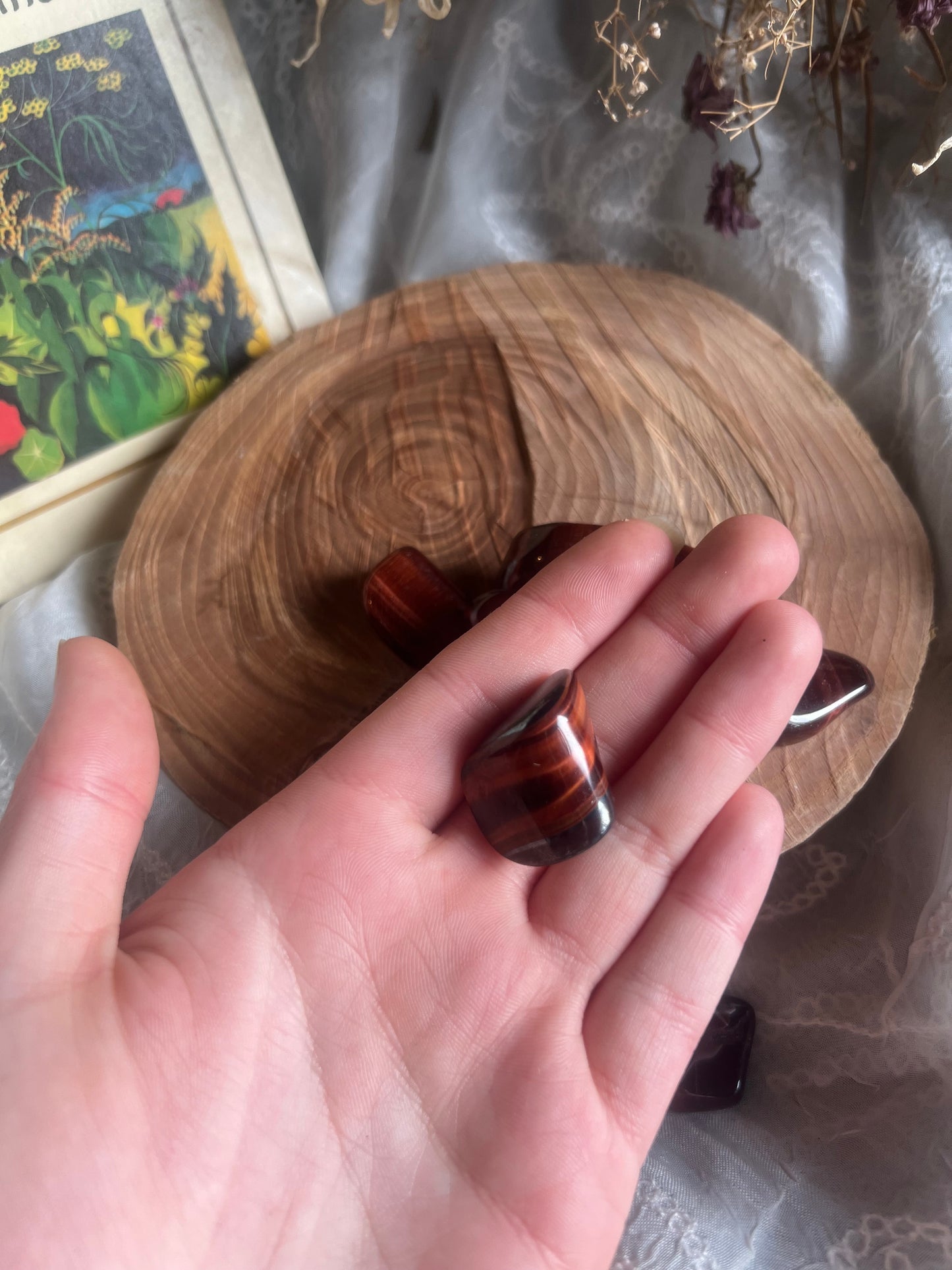 Red Tigers Eye tumble stone