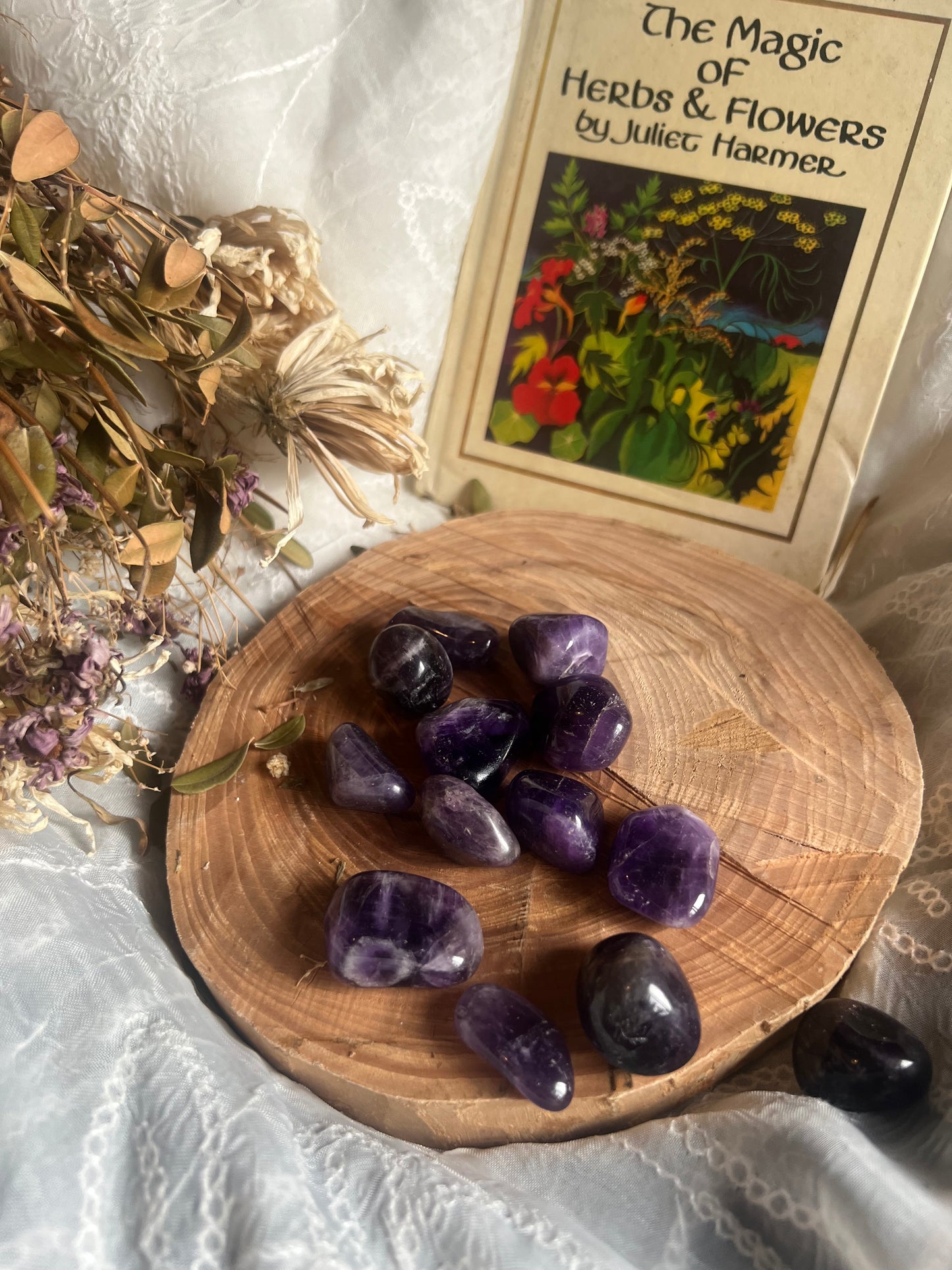 Amethyst tumble stone