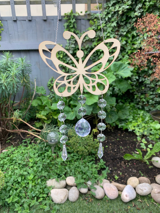 Wooden Butterfly Sun-catcher