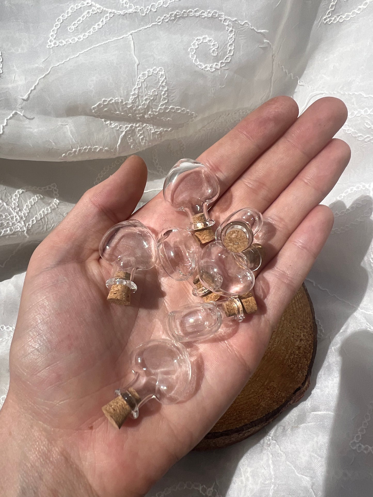 mini empty heart potion bottle