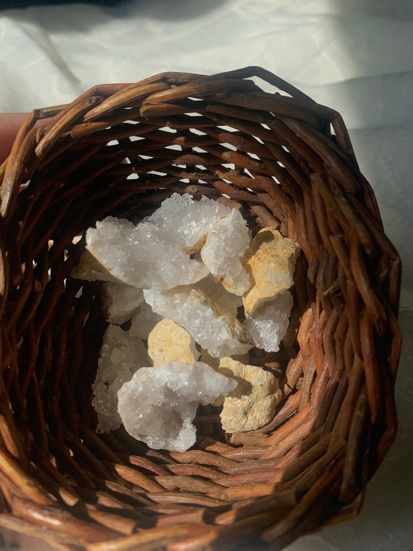 Mini Druzy Clear Quartz Geode chunks