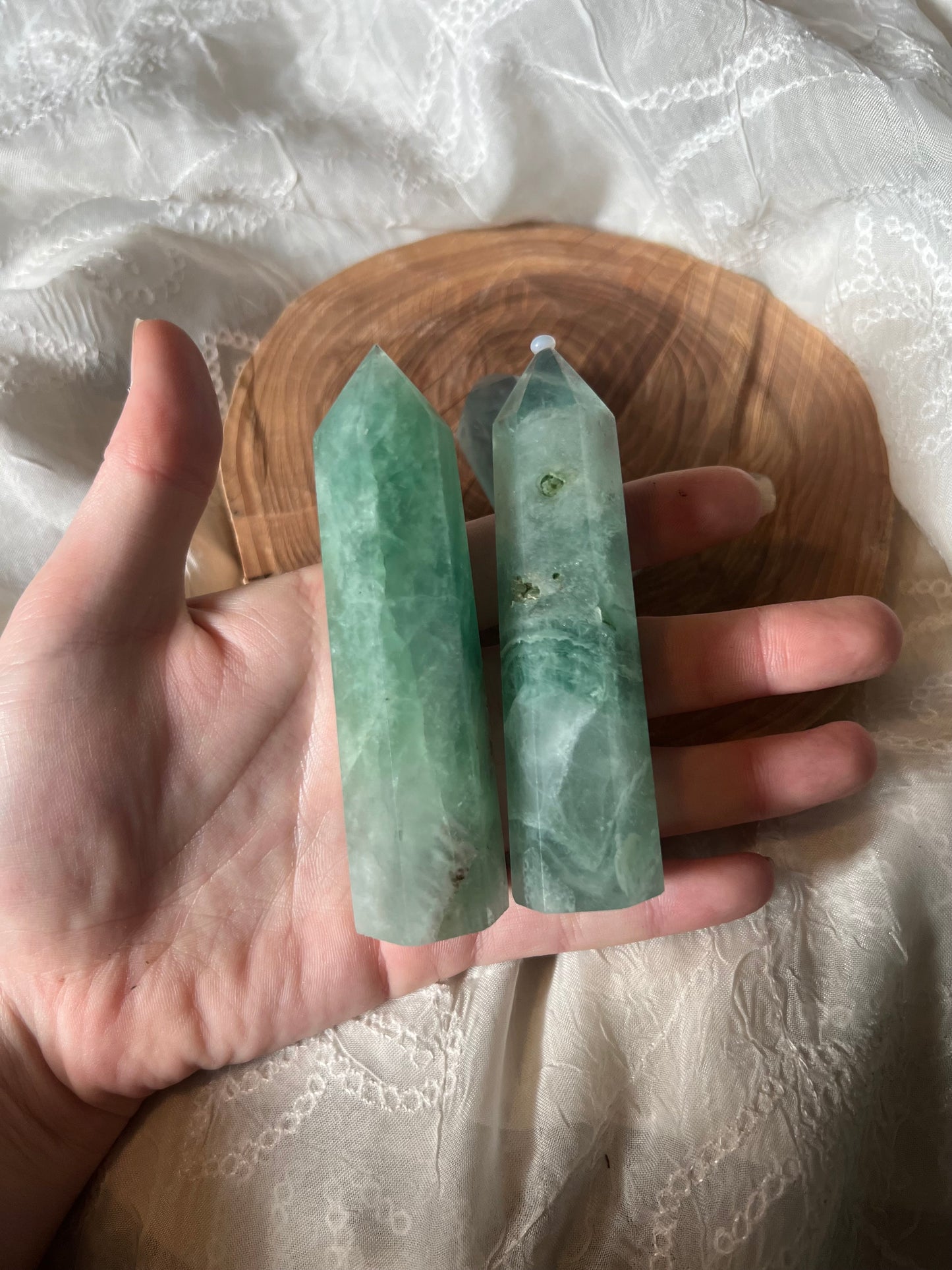 green fluorite towers