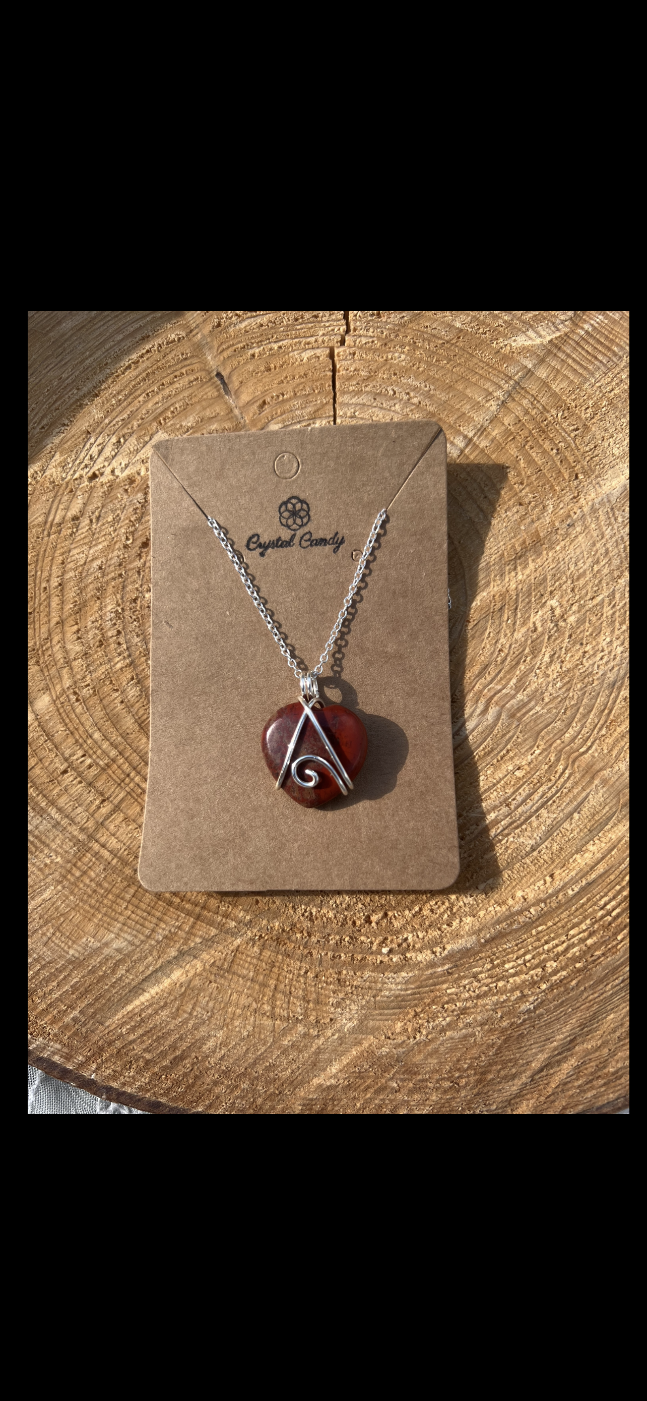 red jasper love heart pendants