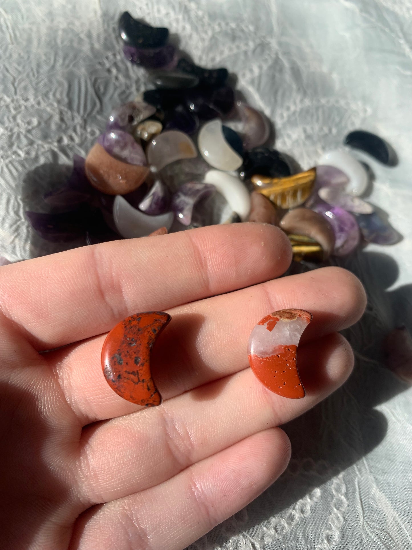 intuitively chosen mini moon carving