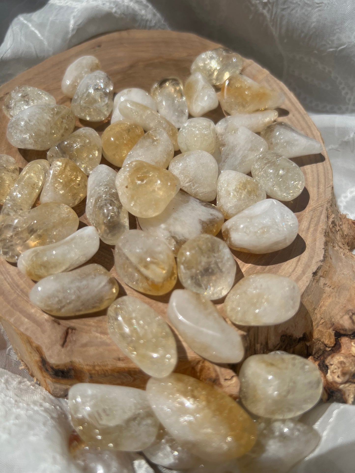 Citrine tumble stone