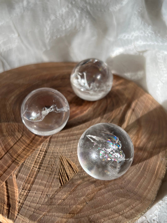 A grade clear quartz mini spheres