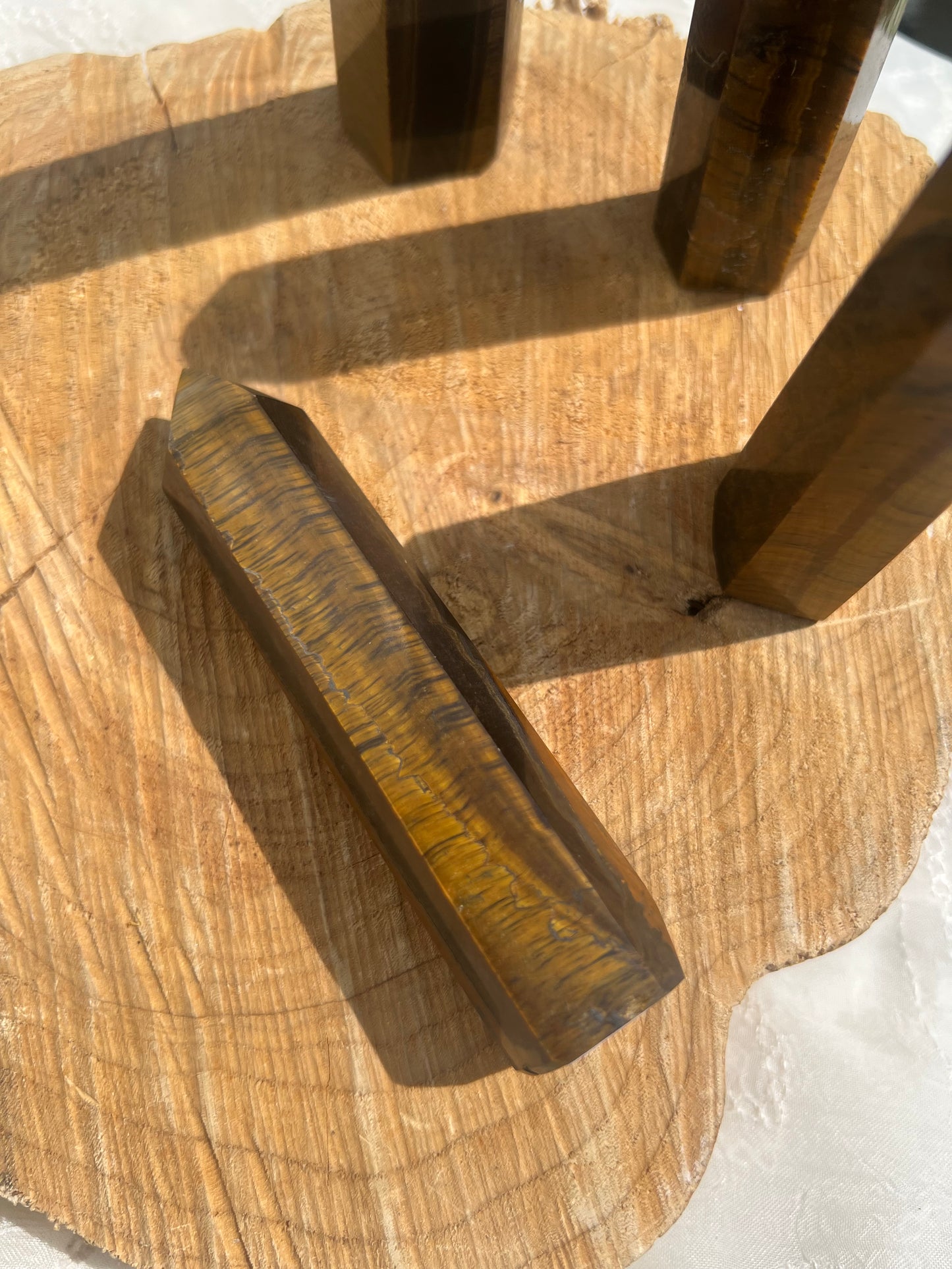 medium sized golden tigers eye towers