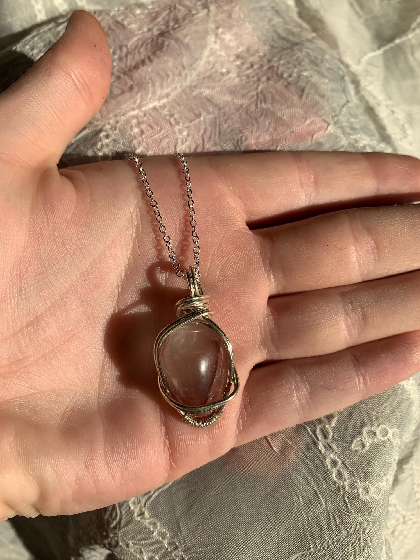 One Of A Kind Silver Crystal Pendants