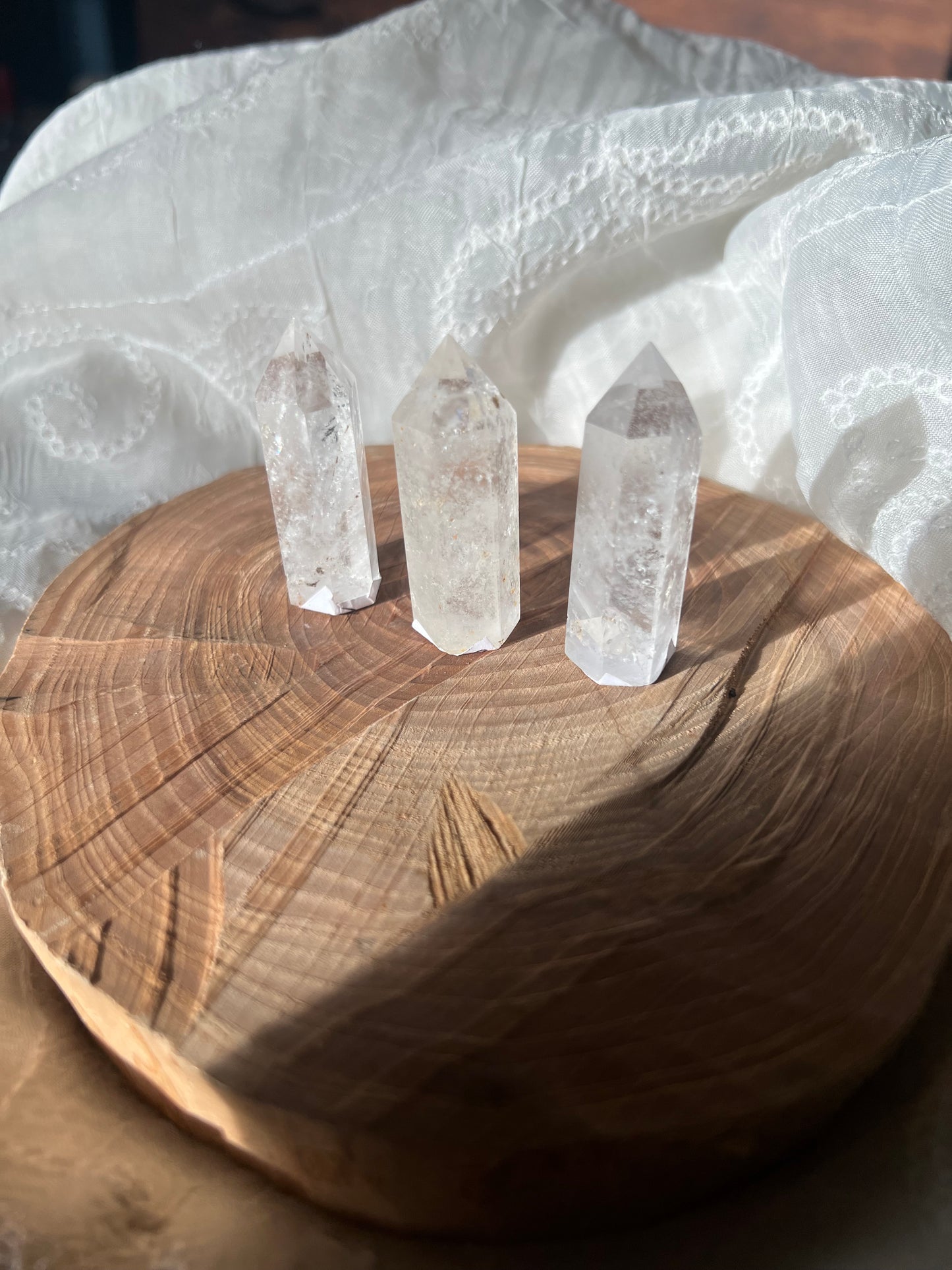 mini A grade clear quartz towers