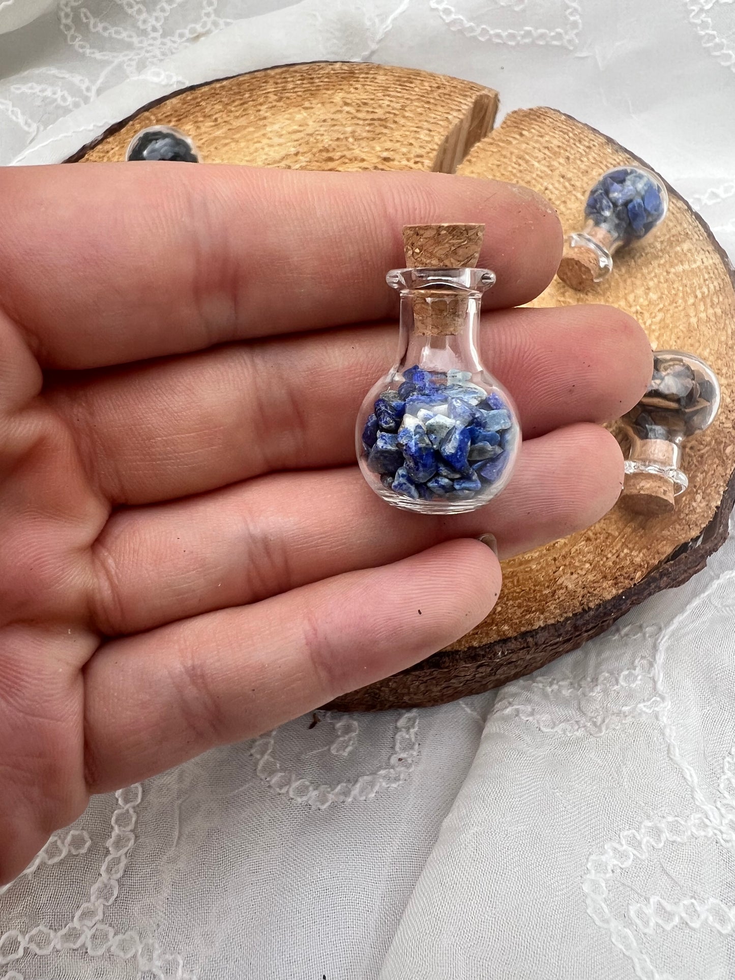 mini potion crystal chip wish bottle