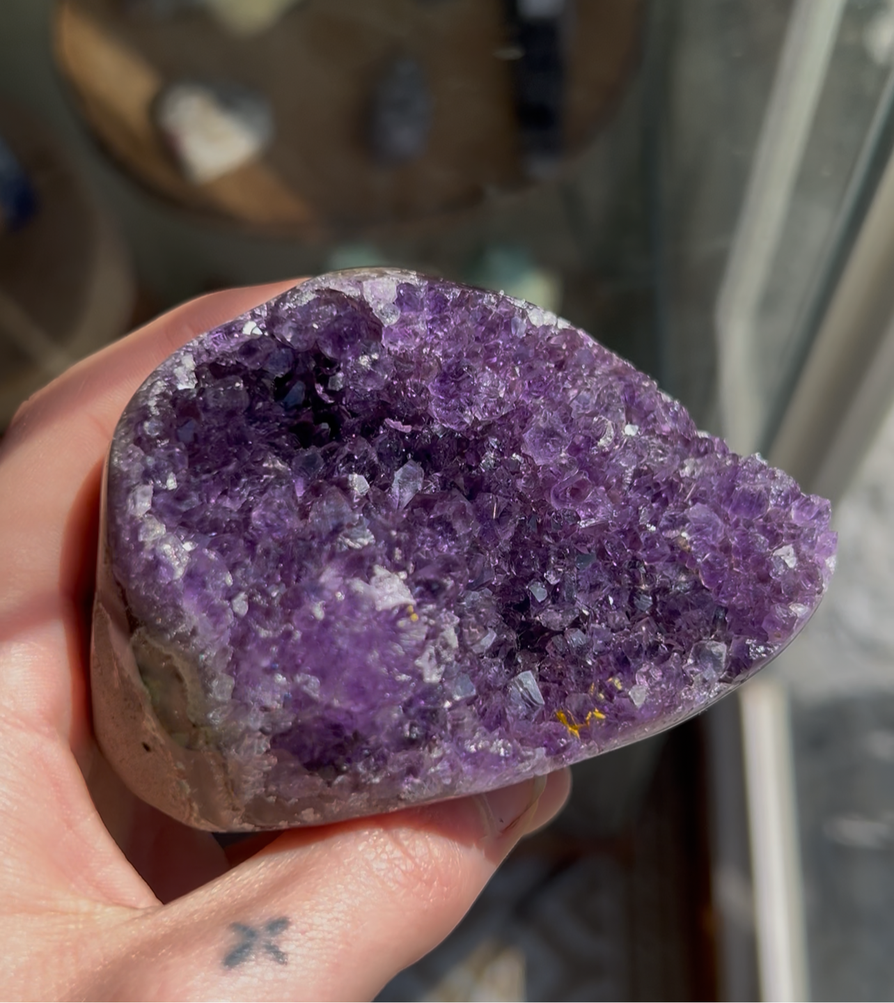 large amethyst cluster A