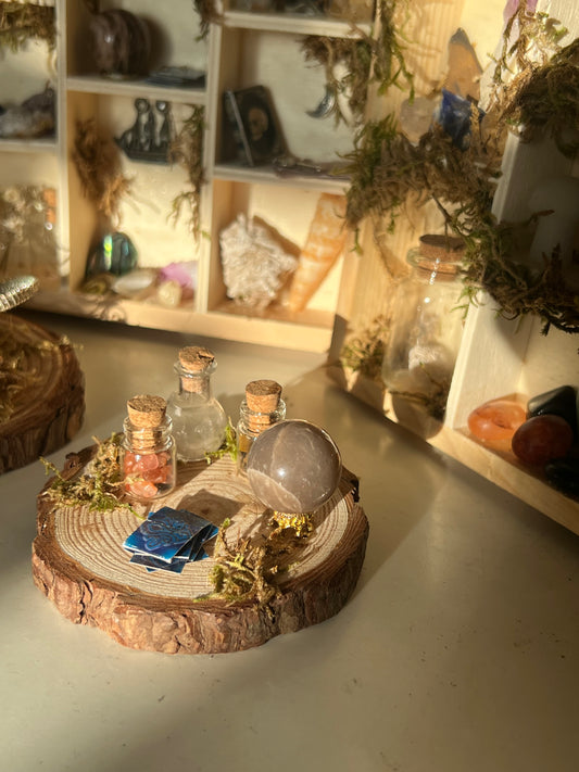 witchy fortune teller miniature scene display