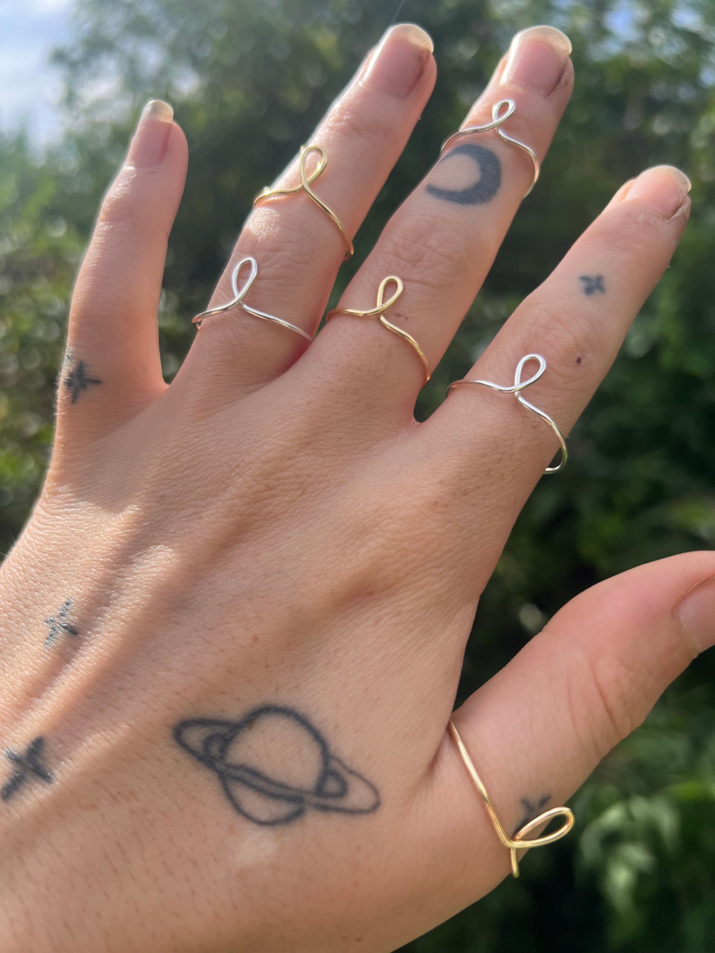 wish bone adjustable rings