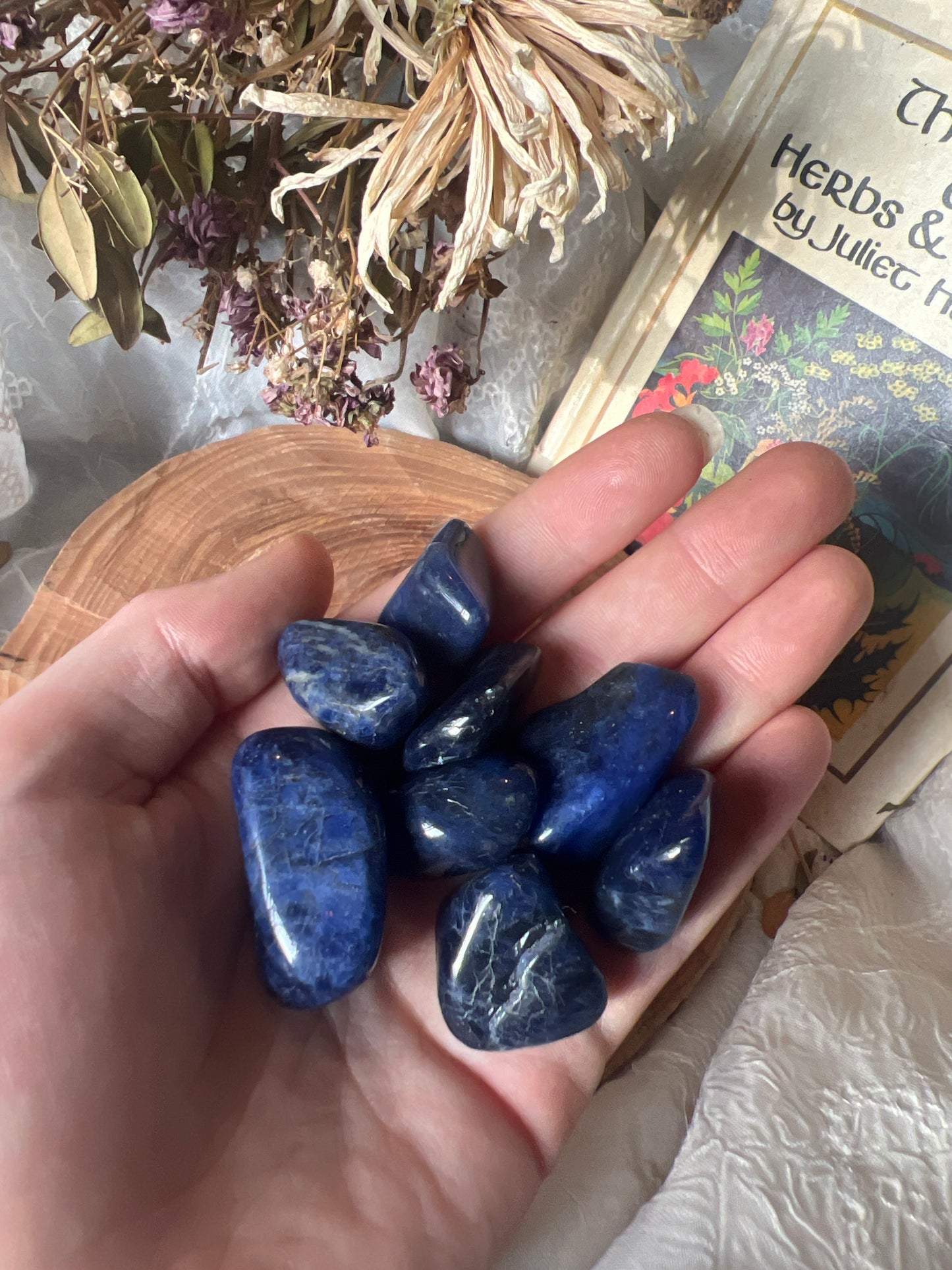 Sodalite tumble stone