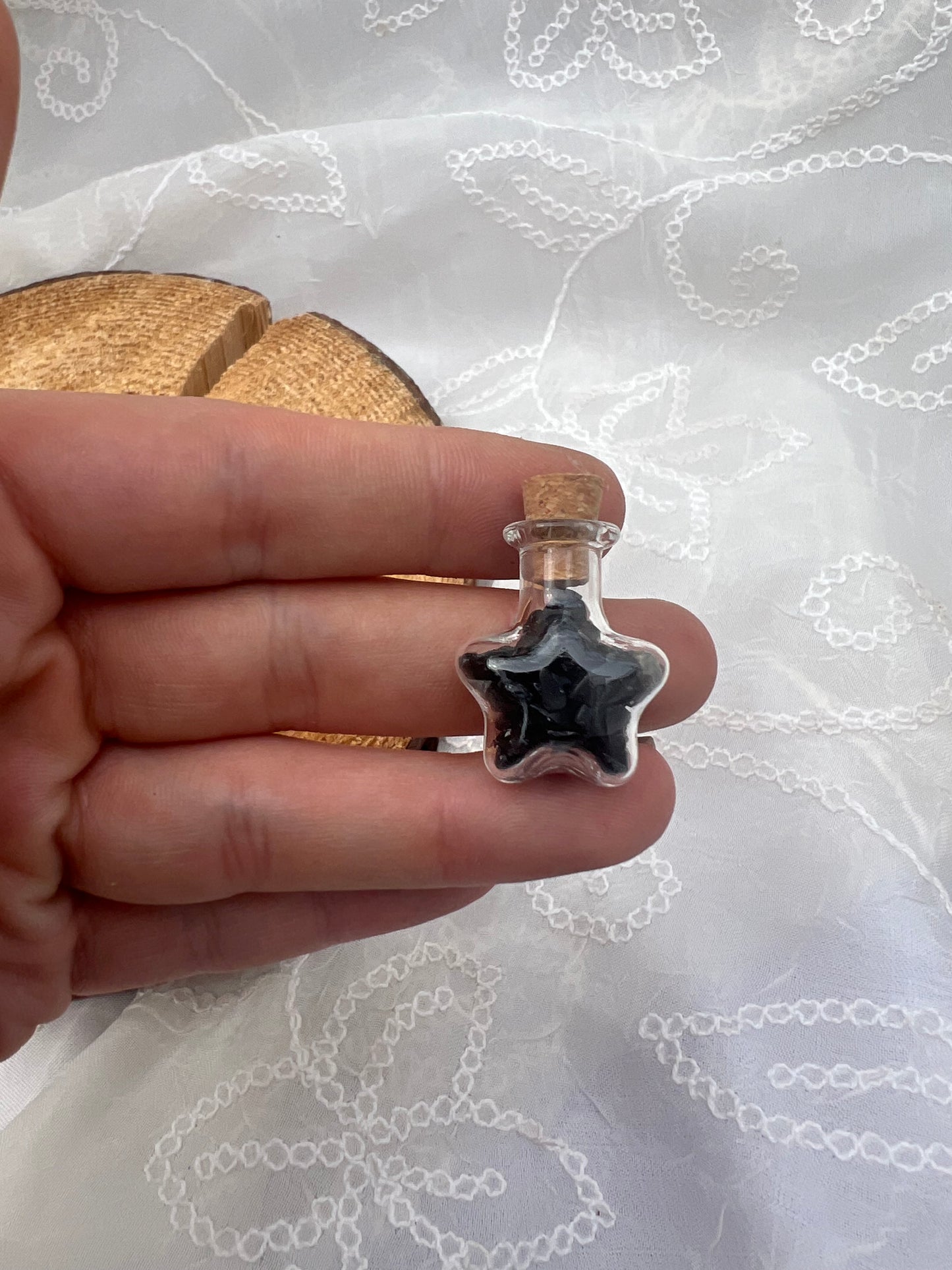 mini star crystal chip wish bottle