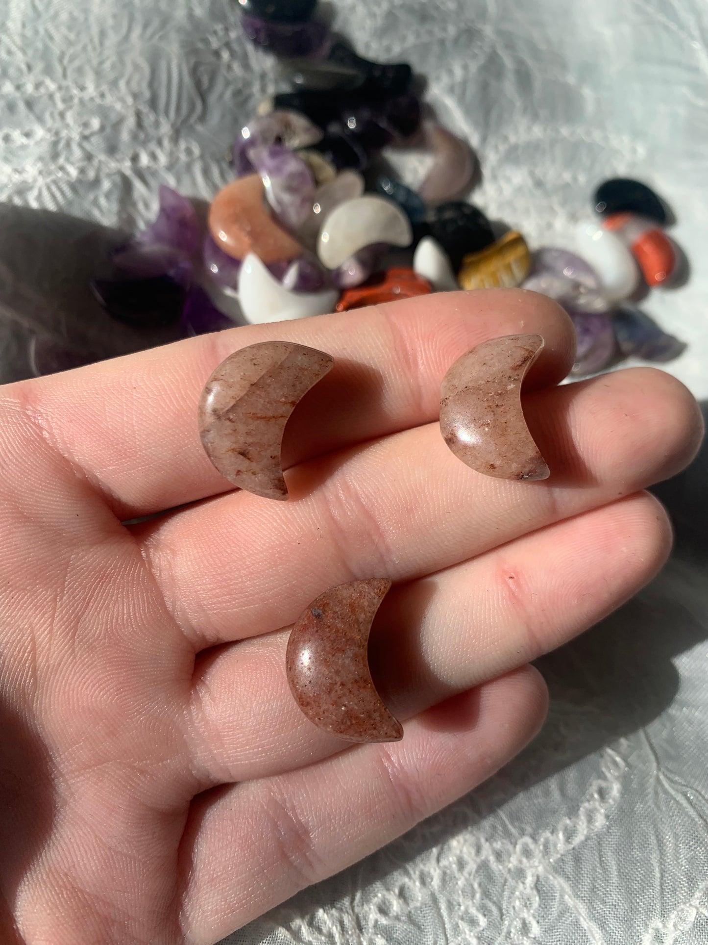 intuitively chosen mini moon carving